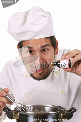 Image of preparing lunch with poison bottle