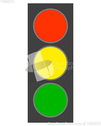 Image of Traffic light on white