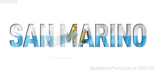 Image of San Marino flag text font