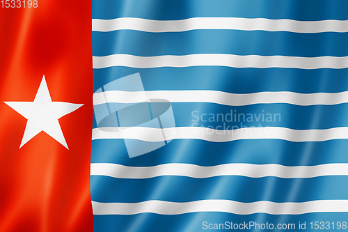Image of Papua West New Guinea aboriginal flag