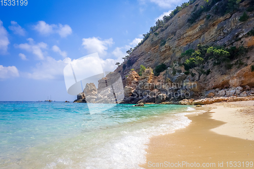 Image of Cala Mariolu beach in Orosei Golf, Sardinia, Italy