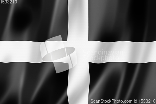 Image of Cornwall County flag, UK