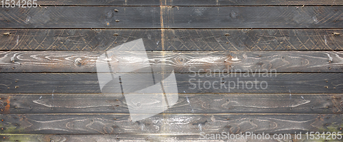 Image of Old wood board painted grey. Banner background