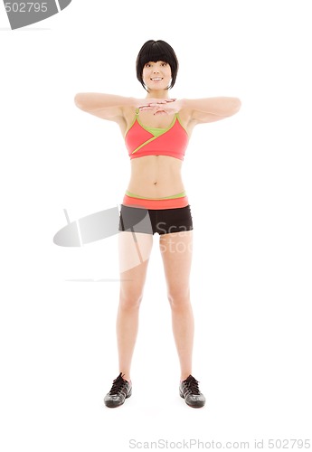 Image of lovely fitness instructor