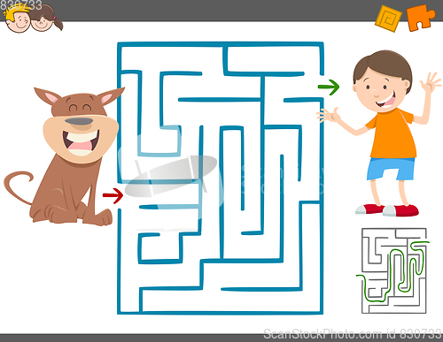 Image of maze leisure game for kids