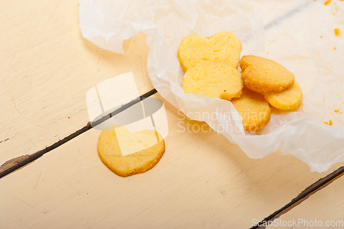 Image of heart shaped shortbread valentine cookies