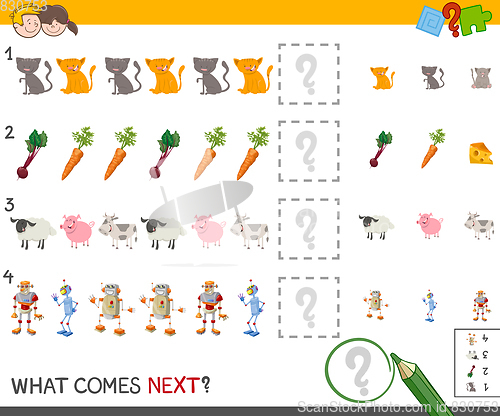 Image of finish the pattern game for kids