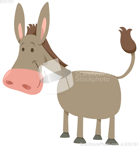 Image of cartoon donkey farm animal