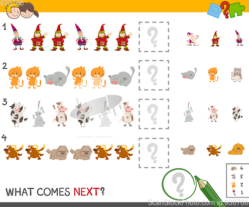 Image of complete the pattern activity game