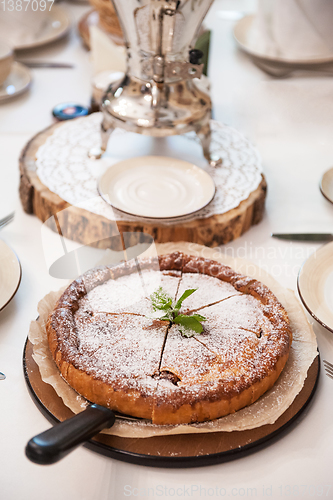 Image of Apples pie with samovar