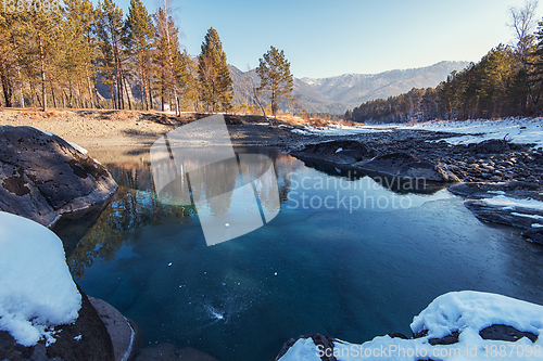 Image of Crystal pure water of blue lake