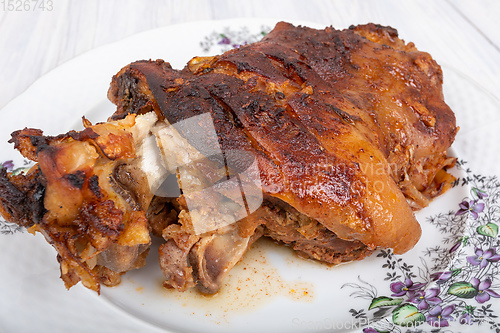 Image of Roasted pork knuckle, traditional food