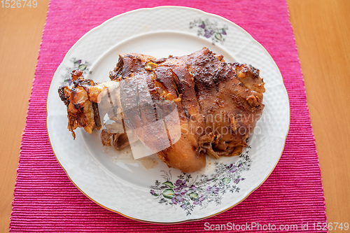 Image of Roasted pork knuckle, traditional food