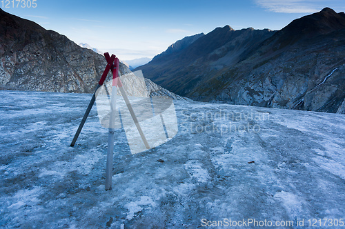Image of Hiking on glacier in Alps