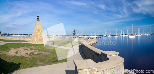 Image of coastline and waterfront near newport rhode island