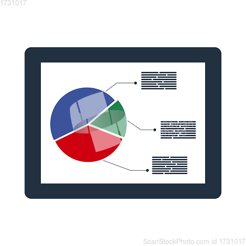 Image of Tablet With Analytics Diagram Icon