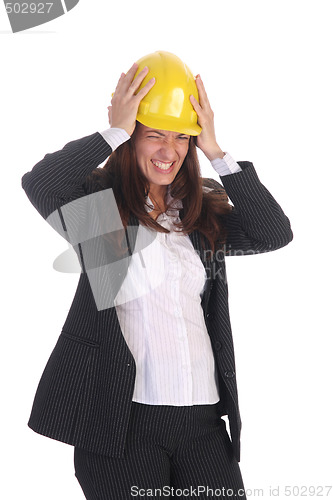 Image of angry businesswoman 