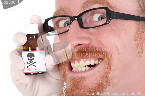 Image of doctor with poison bottle 