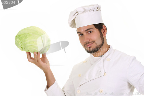 Image of chef and cabbage