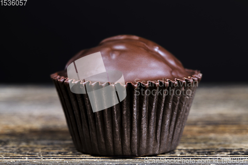 Image of black chocolate cupcake