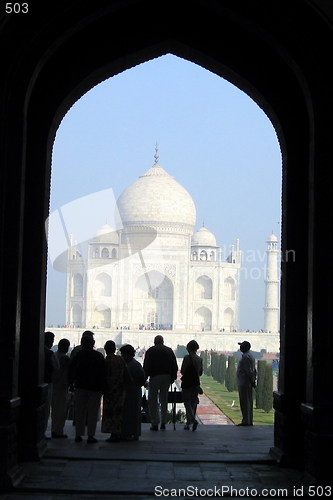 Image of Entering the Taj Mahal complex. Agra. India