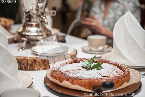 Image of Apples pie with samovar