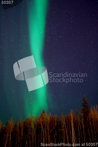 Image of vertical aurora column