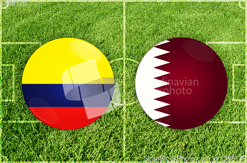 Image of Colombia vs Qatar football match