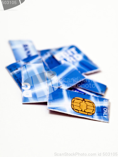 Image of Credit card in pieces