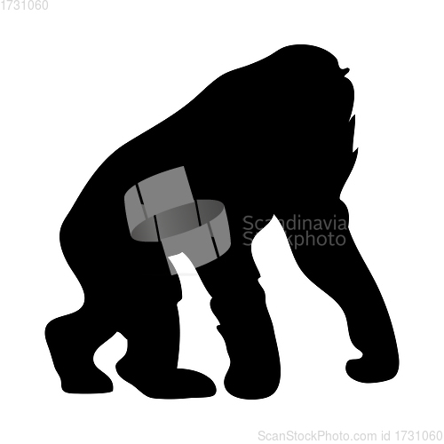 Image of Chimpanzee Ape Silhouette