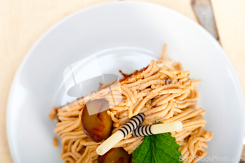 Image of chestnut cream cake dessert