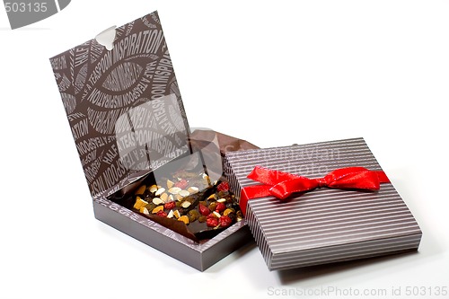 Image of two gift boxes with chocolate