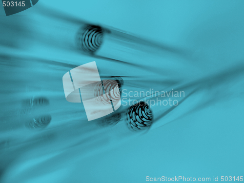 Image of Chemical glass tubes in blue