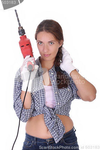 Image of Beauty woman with auger 
