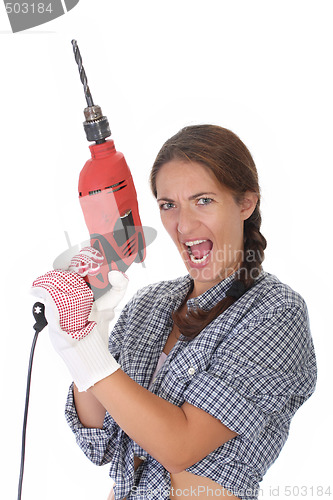 Image of Beauty woman with auger 