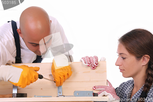 Image of construction workers at work