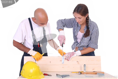 Image of construction workers at work