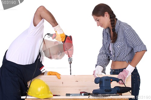 Image of construction workers at work 
