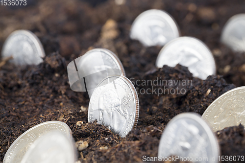 Image of quarter of the American dollar