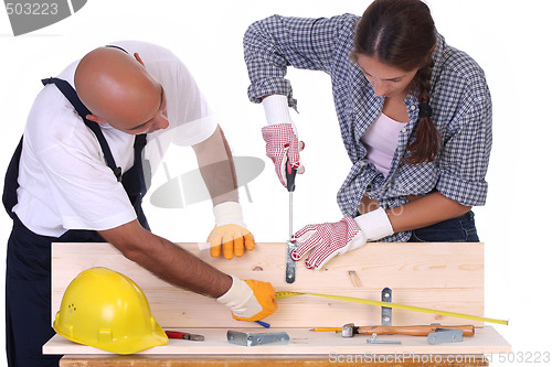 Image of construction workers at work