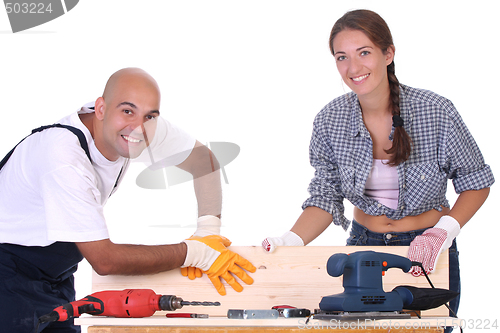 Image of construction workers at work 