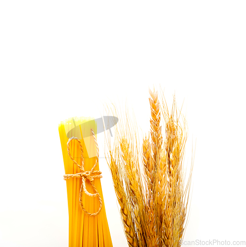 Image of organic Raw italian pasta and durum wheat