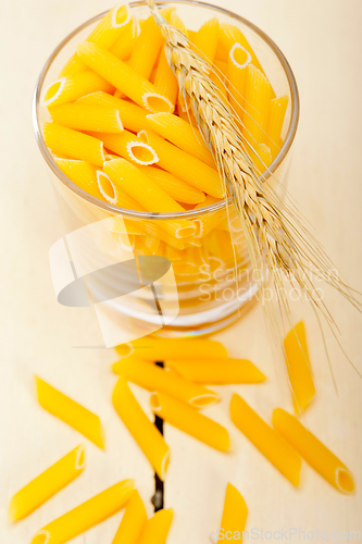 Image of Italian pasta penne with wheat