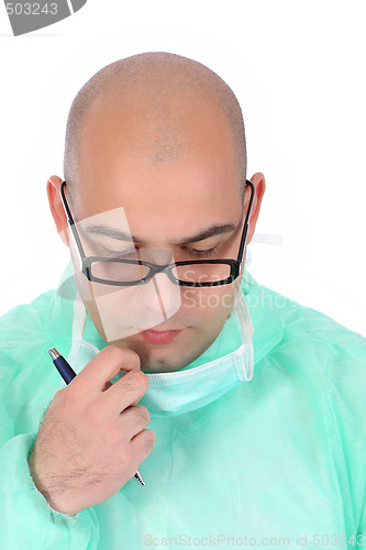 Image of surgeon thinking 