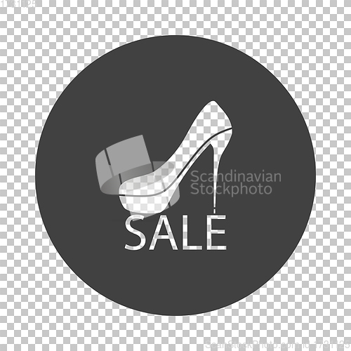 Image of High Heel Shoe On Sale Sign Icon