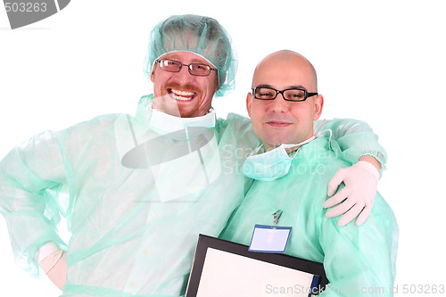 Image of two surgeon happiness 