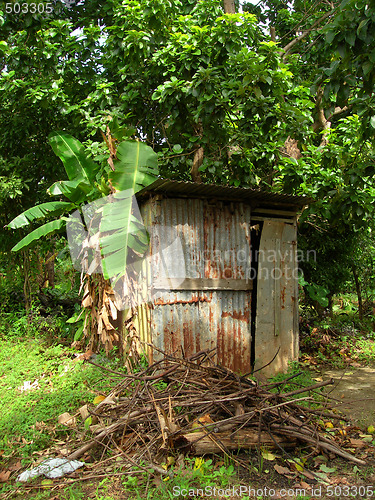 Image of outhouse toilet bathroom zinc house nicaragua