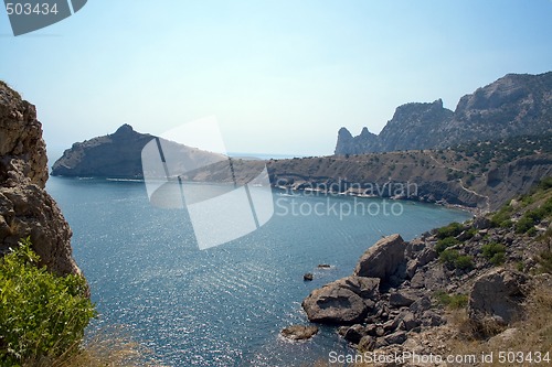 Image of Mountains, sea, sky. Ukraine. Southern coast of Crimea. 