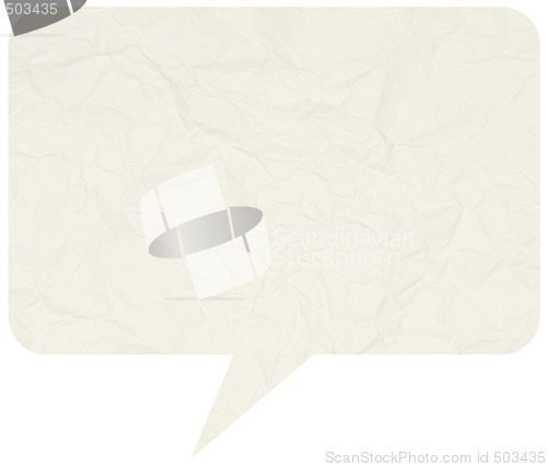 Image of Crumpled comic speech bubble