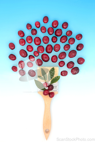 Image of Cranberry Fruit Fantasy Surreal Paintbrush Design